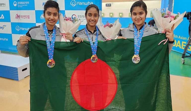 দক্ষিণ কোরিয়ায় বাংলাদেশের মেয়েদের ব্রোঞ্জ জয়
