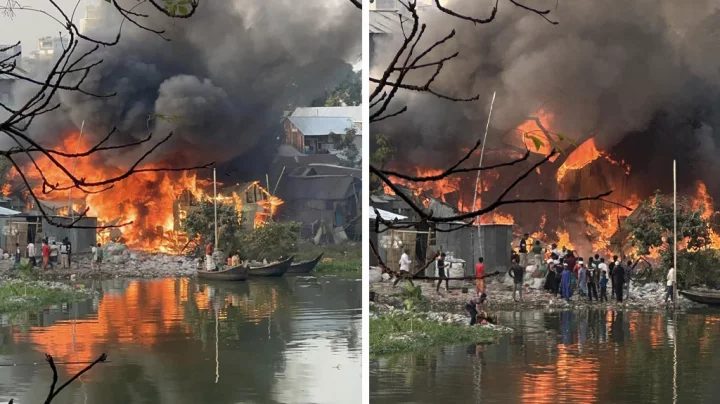 কড়াইল বস্তিতে লাগা আগুন নিয়ন্ত্রণে