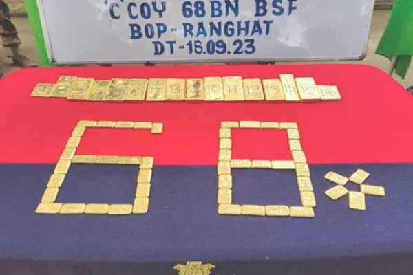 বাংলাদেশ-ভারত সীমান্তে ২৩ কেজি স্বর্ণ উদ্ধার