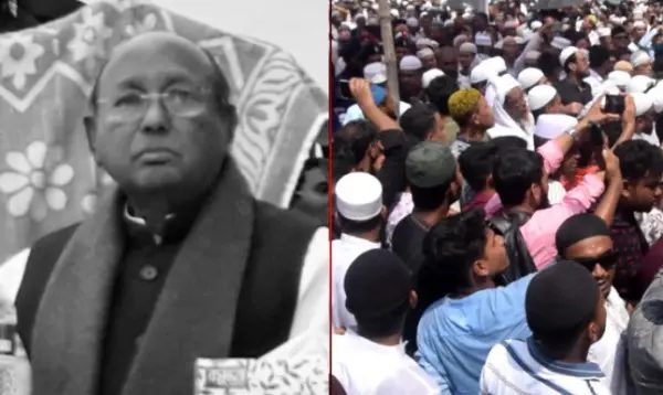 তোফায়েল আহমেদের জানাজায় হাজারো মানুষের ঢল