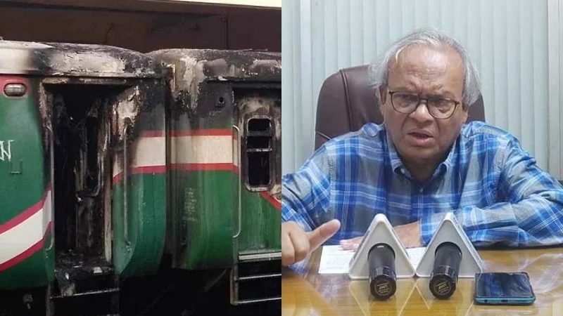 ট্রেনে আগুন লাগার ঘটনায় যা বললেন রিজভী