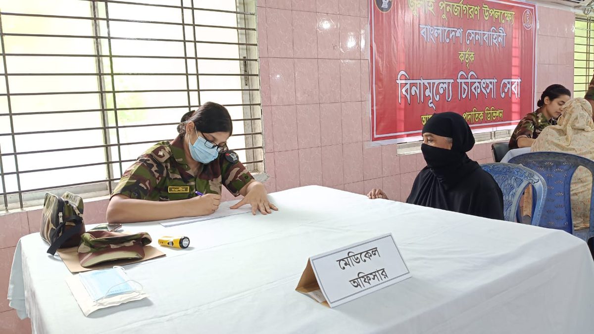 বিনামূল্যে দেড় হাজার মানুষকে চিকিৎসা সেবা দিলো সেনাবাহিনী