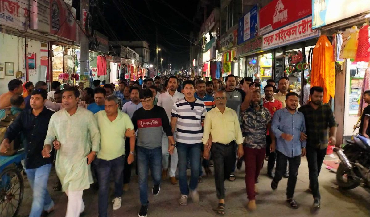 বিএনপির ডাকা হরতালের প্রতিবাদে কুমারখালীতে আ.লীগের বিক্ষোভ মিছিল