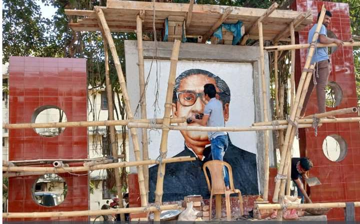 বগুড়ায় বঙ্গবন্ধুর ম্যুরাল, দৃষ্টি কাড়বে নতুন প্রজন্মের
