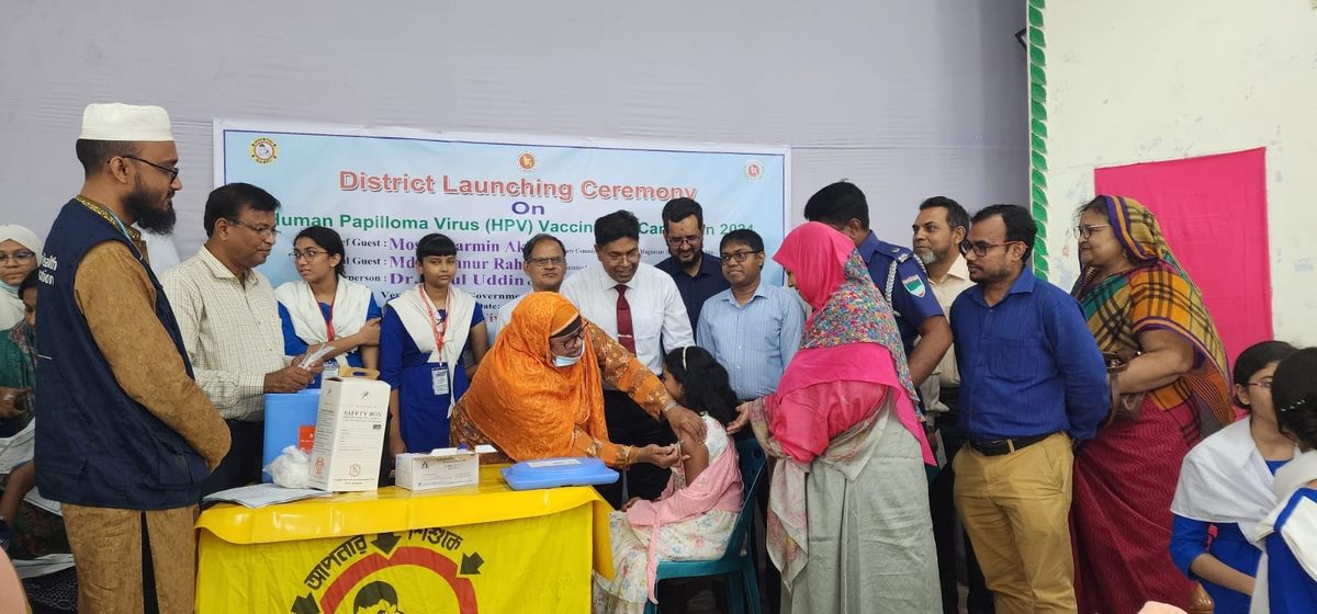 কুষ্টিয়ায় ‘এইচপিভি’ টিকাদান ক্যাম্পইনের শুভ উদ্ভোধন