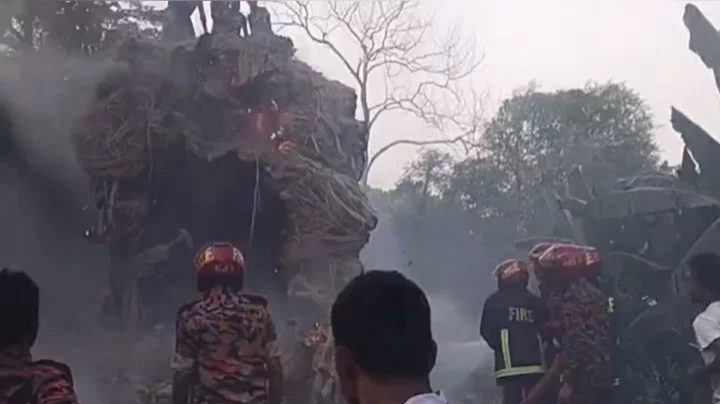 ফরিদপুরে পাটবোঝাই চলন্ত ট্রাকে আগুন