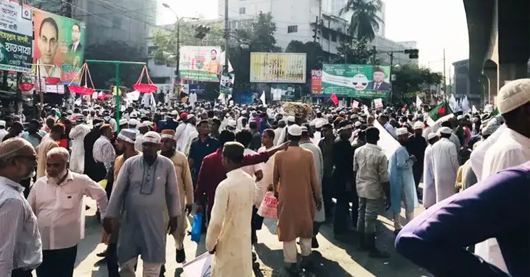 জুলাই সনদ বাস্তবায়নসহ পাঁচ দফা দাবি আদায়ে জামায়াতসহ আট দলের সমাবেশ চলছে