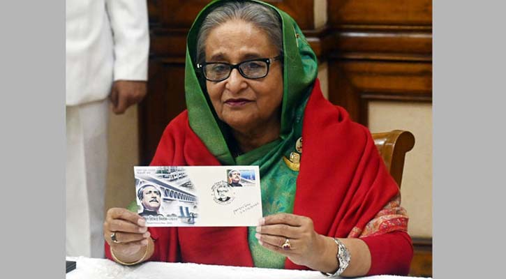 বিজয় দিবসের ডাকটিকিট অবমুক্ত করলেন প্রধানমন্ত্রী