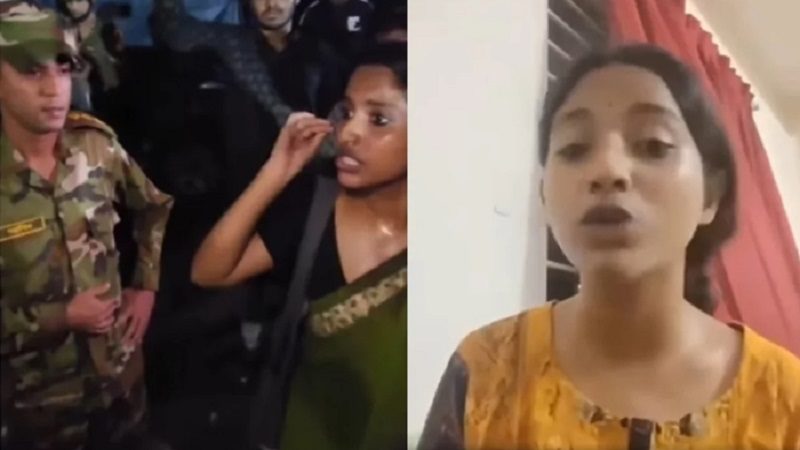 সেনা কর্মকর্তার সঙ্গে দুর্ব্যবহার, ক্ষমা চেয়ে যা বললেন সেই তরুণী