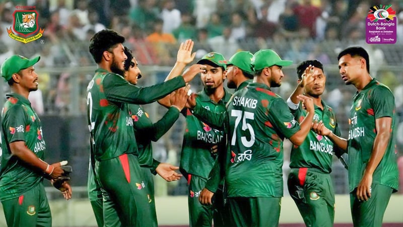 সাকিব-মুস্তাফিজের ফেরার ম্যাচে টাইগারদের শ্বাসরুদ্ধকর জয়
