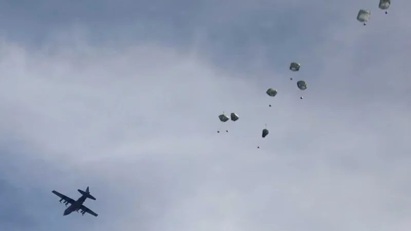 For the first time, the US has dropped food from an airplane in Gaza