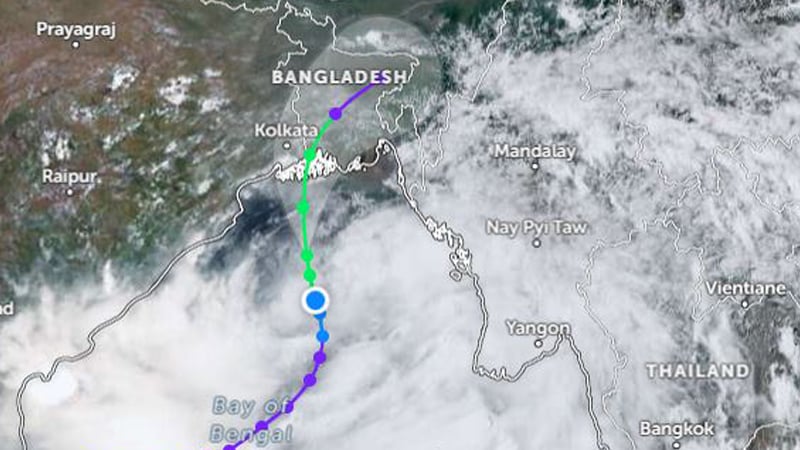 উপকূলে ১৩০ কি.মি. গতিতে আছড়ে পড়বে ঘূর্ণিঝড় ‘রিমাল’