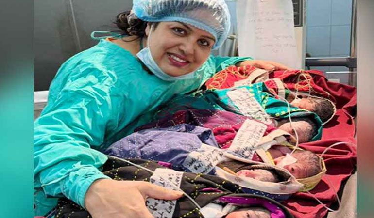 একসঙ্গে পাঁচ সন্তানের জন্ম দিলেন এক গৃহবধূ