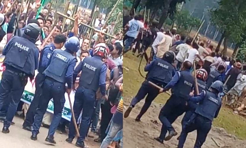 ময়মনসিংহে বিএনপি-পুলিশ সংঘর্ষ, আহত প্রায় অর্ধশত