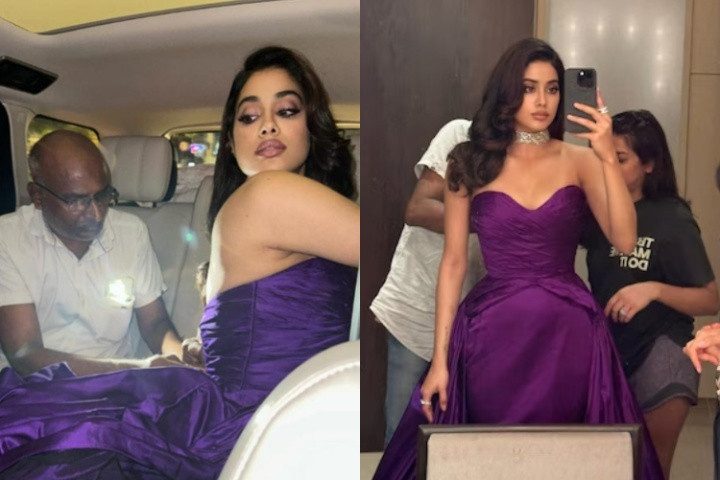 মঞ্চে ওঠার আগে পোশাকের কারণে নাজেহাল জাহ্নবী