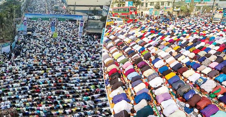 ইজতেমা ময়দানে দেশের সর্ববৃহৎ জুমার নামাজ আদায়