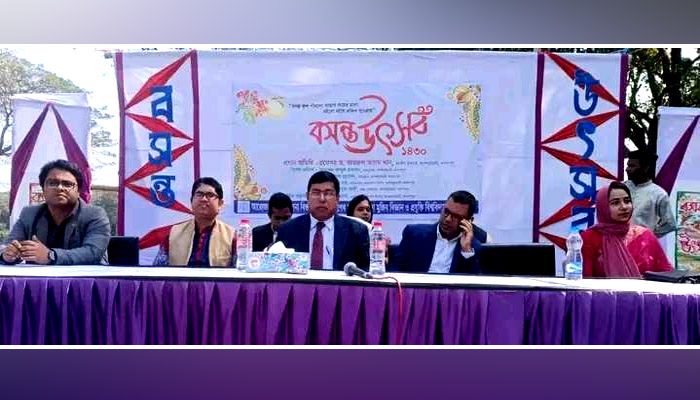 বর্ণাঢ্য আয়োজনে বশেফমুবিপ্রবিতে বসন্ত উৎসব