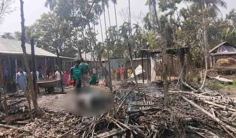 কুমারখালীতে অগ্নিকাণ্ডে গবাদিপশুসহ বাড়িঘর ভস্মীভূত