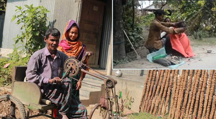 শারীরিক প্রতিবন্ধী হয়েও জীবনযুদ্ধে সফল আজু সর্দার