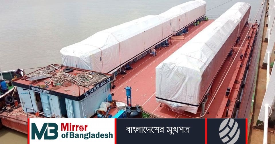 মেট্রোরেলের একাদশ চালান পৌঁছেছে মোংলায়
