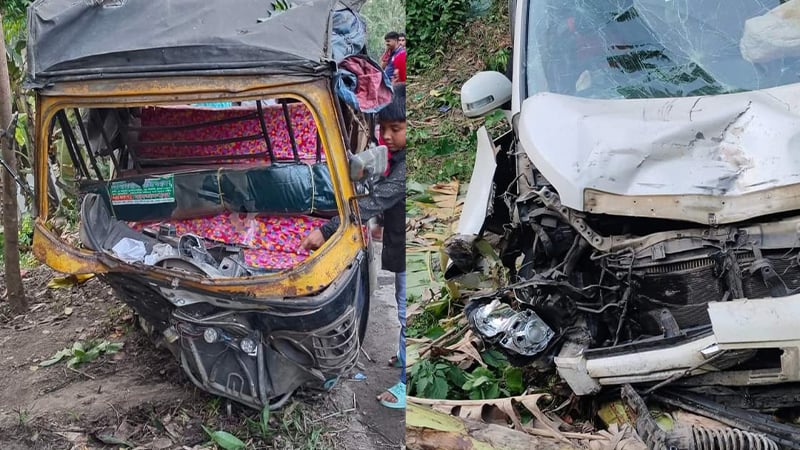 ফরিদপুরে মাইক্রোবাস-মাহিন্দ্র মুখোমুখি সংঘর্ষে নিহত ১, আহত ৪