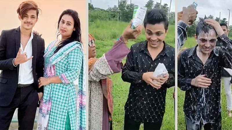 ধর্ষণ মামলায় জামিন পেয়েই দুধ দিয়ে গোসল করলেন টিকটকার মামুন