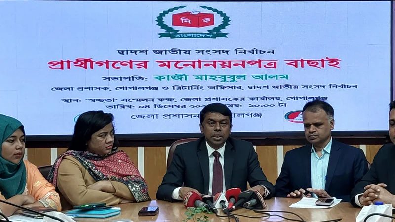 গোপালগঞ্জ-৩ আসনে শেখ হাসিনার মনোনয়নপত্র বৈধ