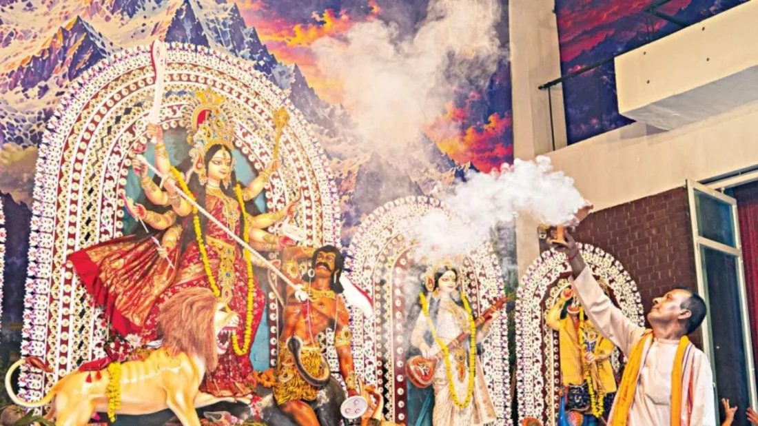 আজ মহানবমী,দেবীর বিদায়ের ক্ষণগণনা শুরু