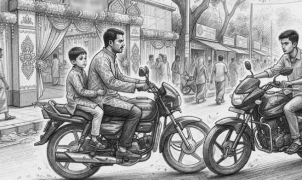 দুই মোটরসাইকেলের মুখোমুখি সংঘর্ষে  বাবা-ছেলের মৃত্যু