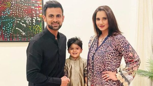 shoaib sania with son